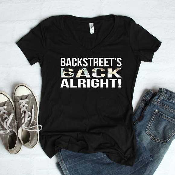 Backstreets Back Alright womens v-neck shirt S-3XL - Picture 1 of 6